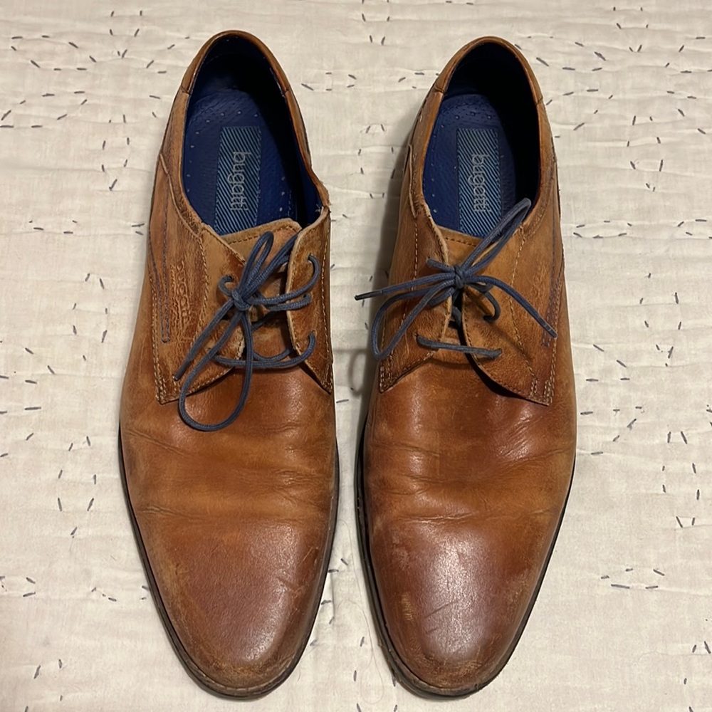 Bugatti Dress Shoes (Brown), Size 44 (approx. size 11)